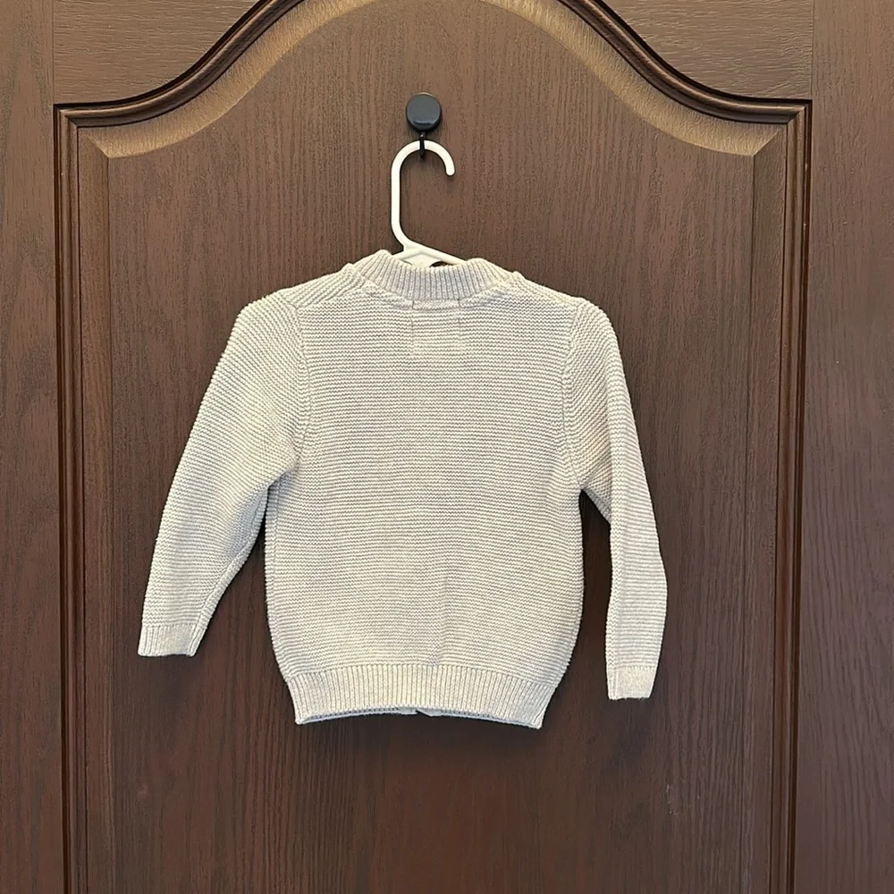 3/$25 Zara Knitwear Toddler Zip Cardigan Sweater Gray 2-3 Years 100% Cotton Boys